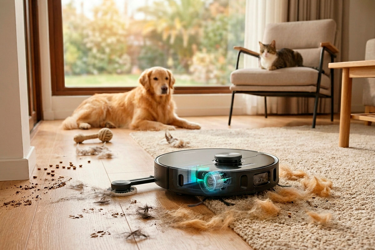  robot aspirador potente para pelos de animales