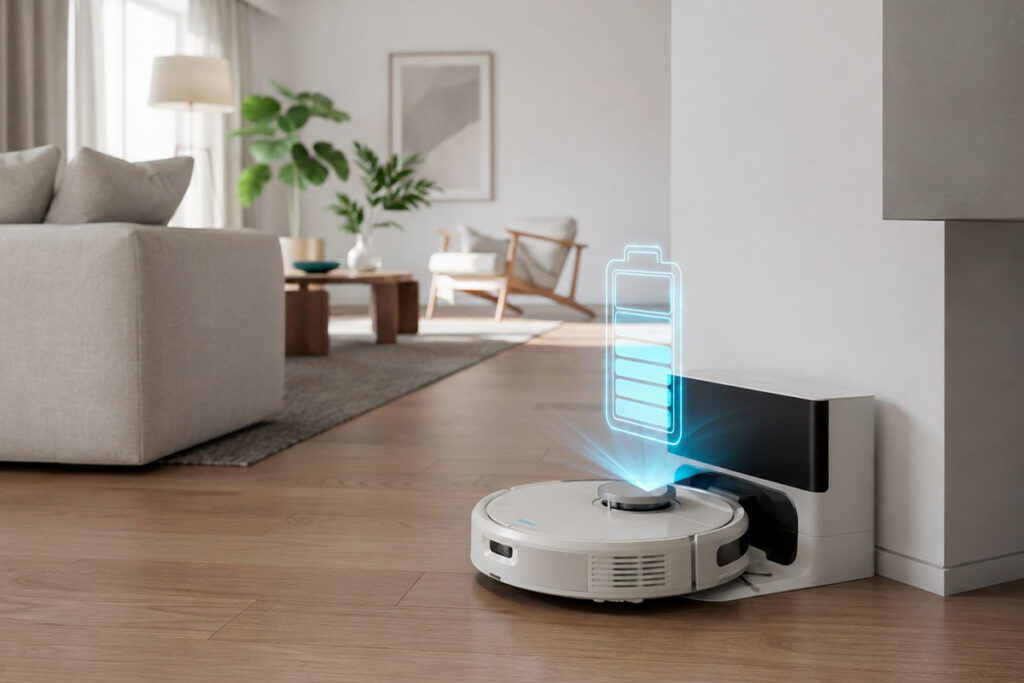 ¿Qué pasa si una aspiradora robot se queda sin batería mientras limpia?