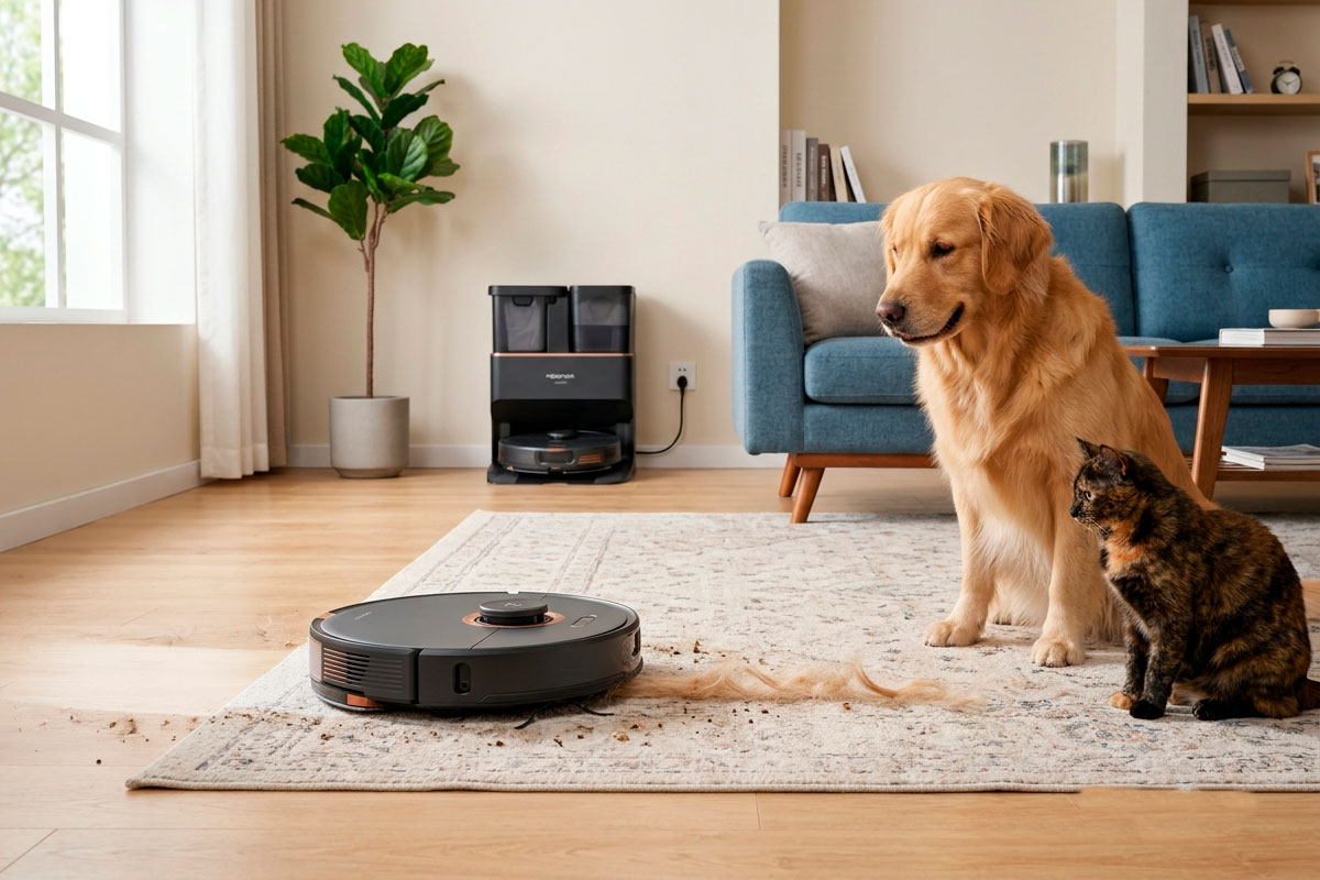 autovaciado en una aspiradora robot si tienes mascotas